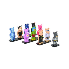 Mixed Bundle of 5 Acrylic Display Plates for Bearbrick 100%