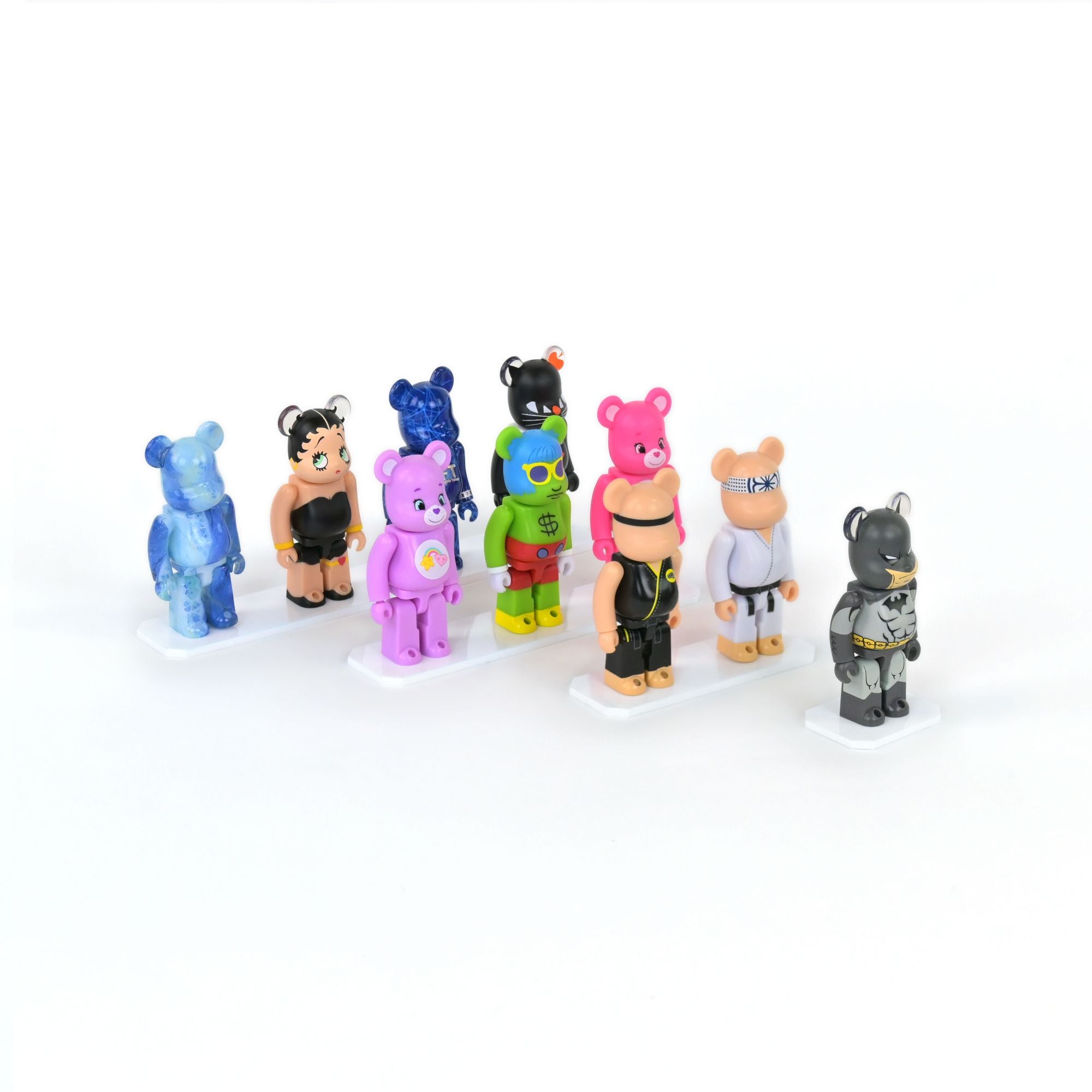 Mixed Bundle of 5 Acrylic Display Plates for Bearbrick 100%