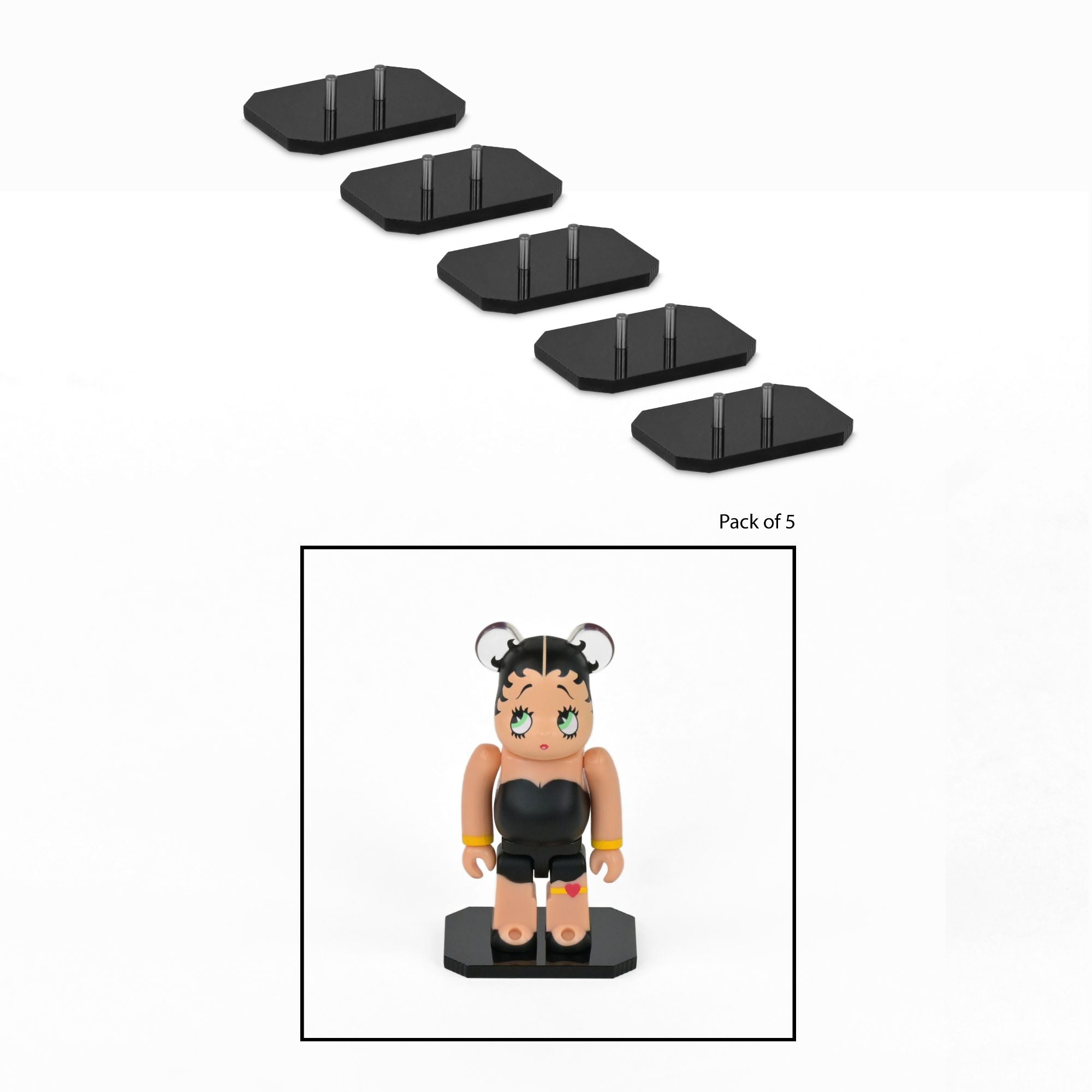 Display Plate for 1 Bearbrick 100% Figure (Pack of 5)